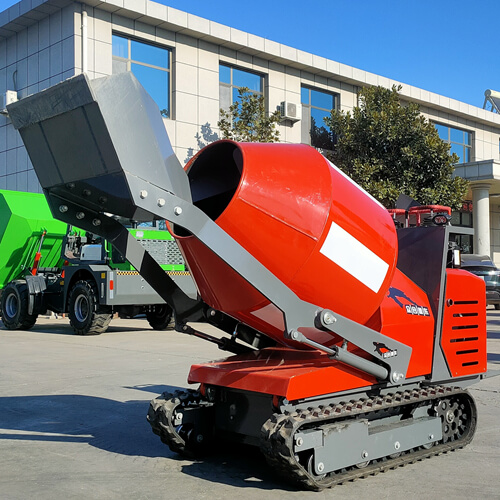 Introduction to 500L small crawler concrete mixer